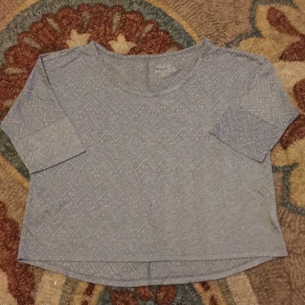 Grey crop with tribal print design